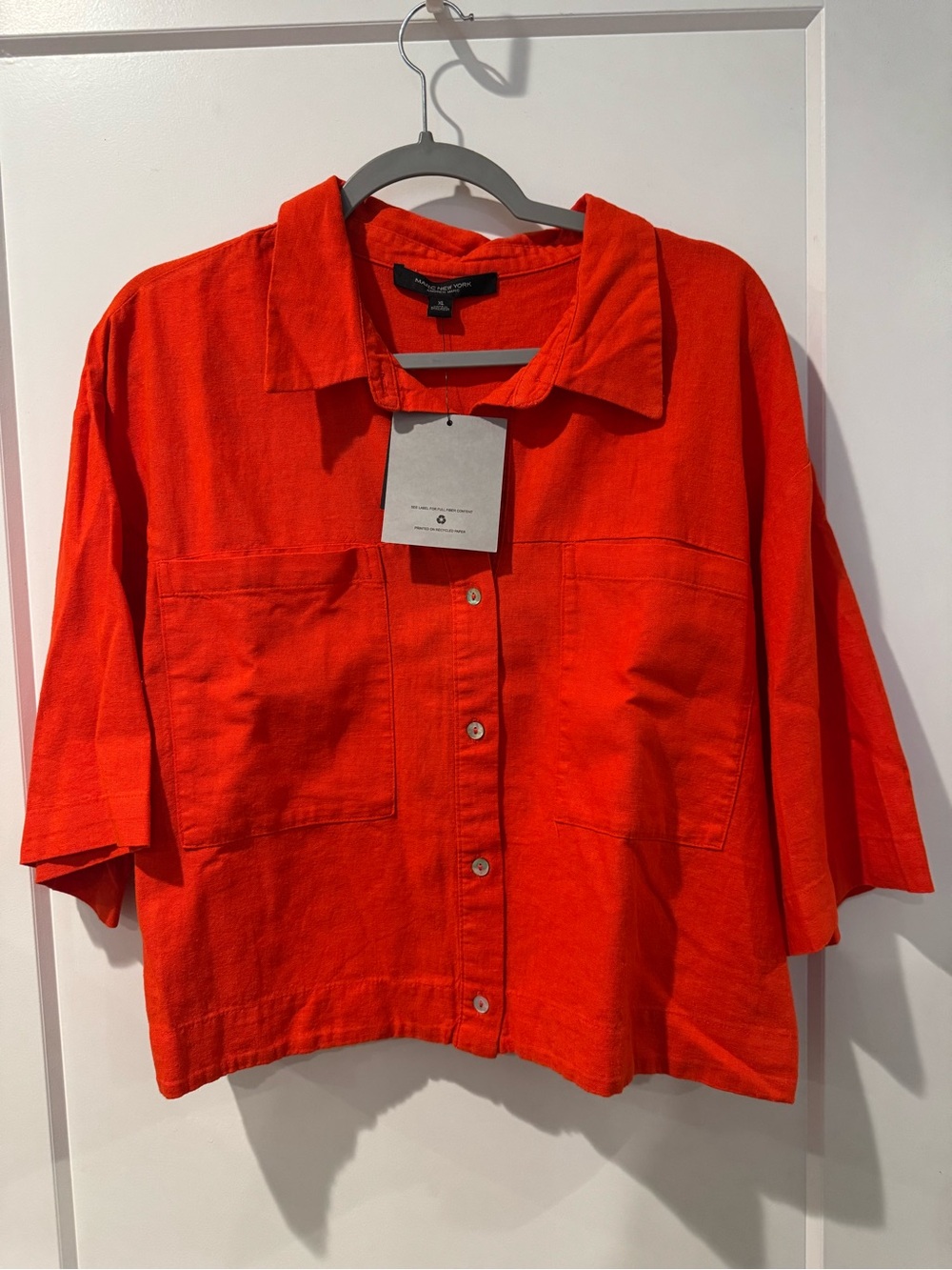 Marc New York Fiesta Red Lightweight Button Shirt